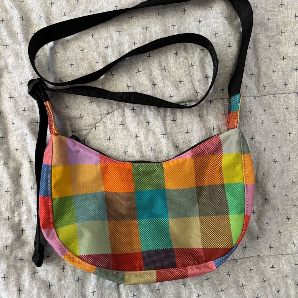 Baggu Small Crescent “Madras”